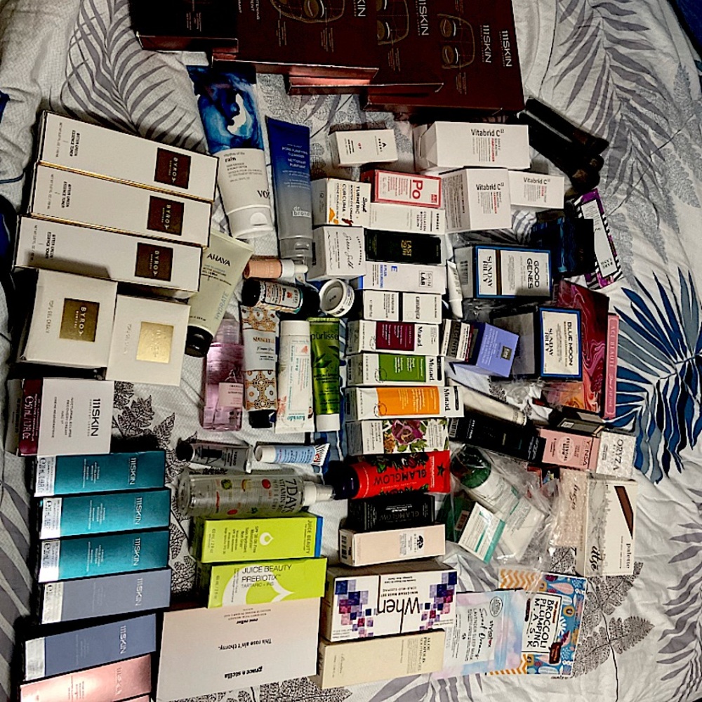 Facial serums, masks, moisturizers, etc